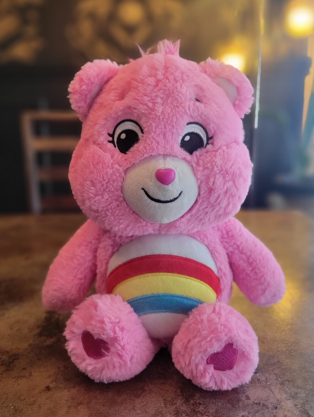 Care Bear Cheer Bear the Pink Bear Plush . 2020. Approx 14" - GUC
